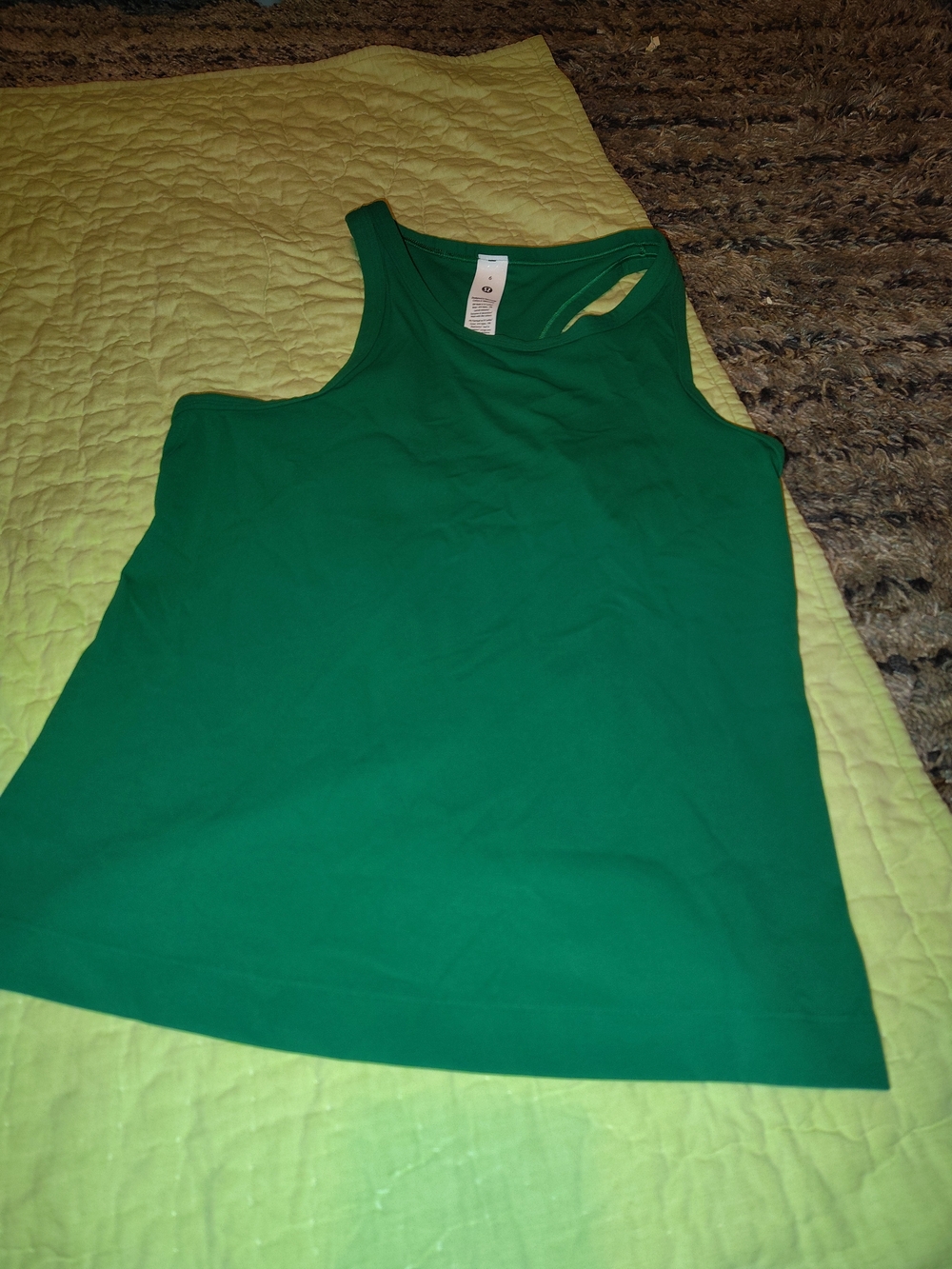 lululemon athletica Emerald Green Racerback Crop Tank